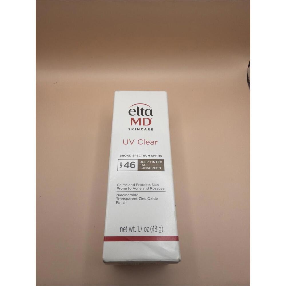 Elta MD UV Clear Deep Tinted Broad Spectrum SPF 46 Sunscreen 1.7oz/48g NIB